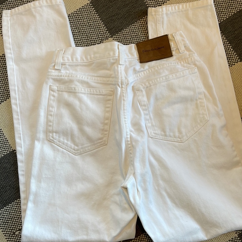 Vintage 90’s Calvin Klein 5 pocket white jeans